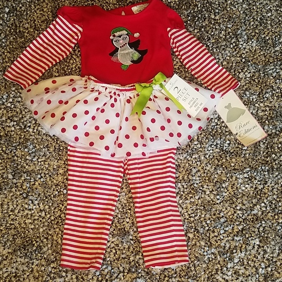Rare Edition holiday 2-piece holiday set 9mos - Picture 2 of 7
